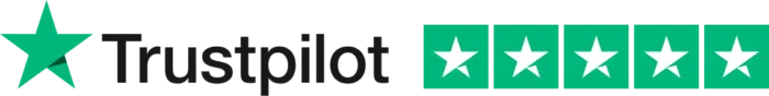 Trustpilot (Logo Black & 5 Stars)